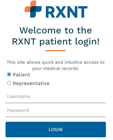 rxnt patient log in